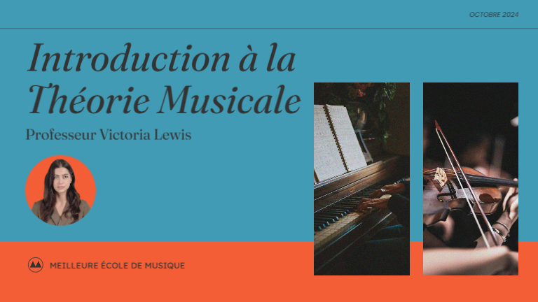 Modèle de vidéo pour l'introduction théorie musicale