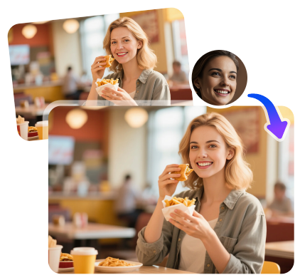 تبديل الوجه بوجه اخر للتسويق المخصص