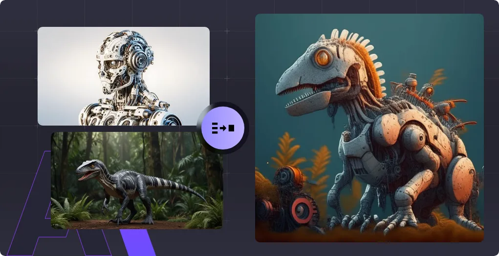 مثال على دمج صورتين بالذكاء الاصطناعي Vidnoz - ٢
