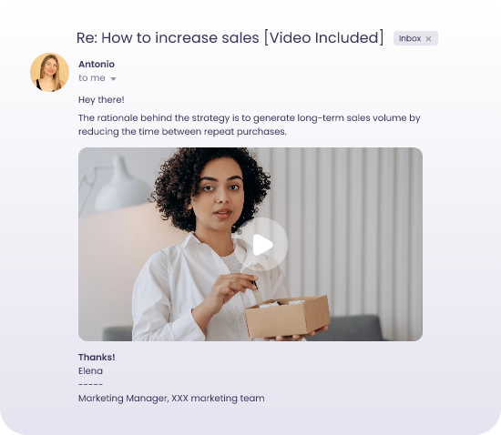 مشاركة الفيديو عبر البريد الإلكتروني