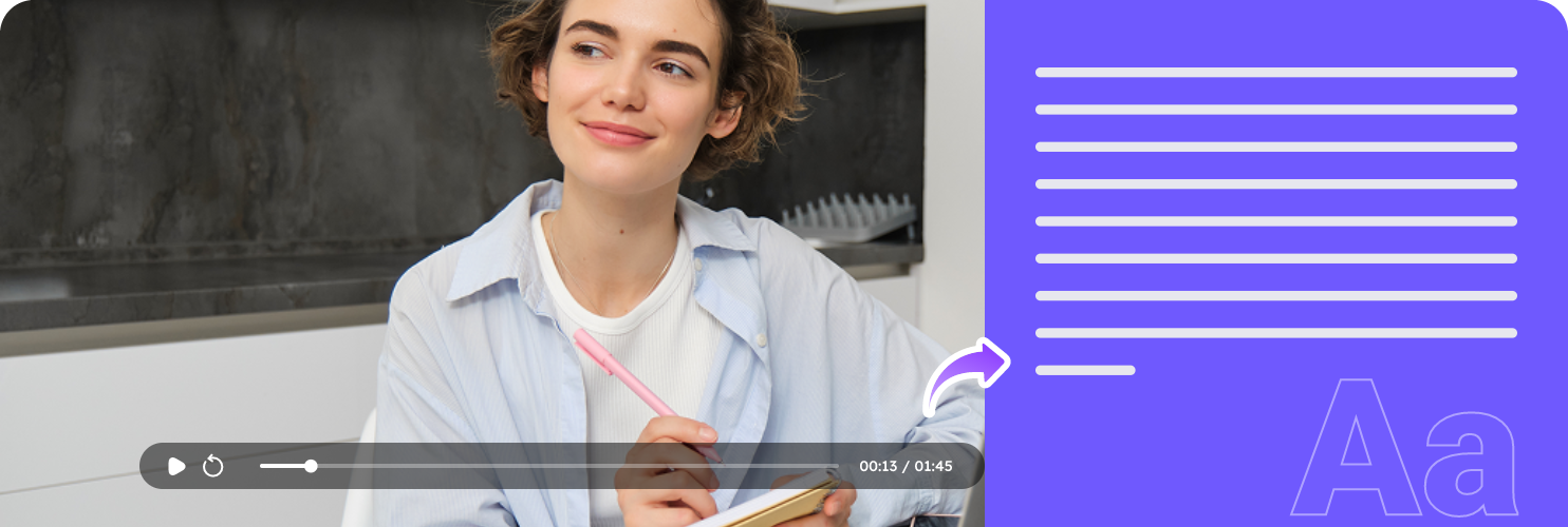 تحويل الفيديو إلى نص لإعادة استخدامه