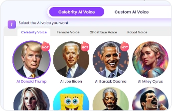 Ein KI Stimme in der Stimmenverzerrer auswählen – Schritt 1