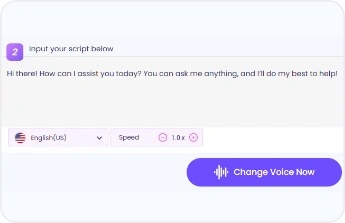 Text eingeben, den die AI Voice vorlesen lassen – Schritt 2