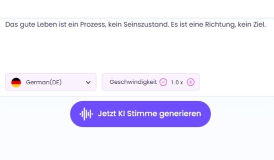 So generieren Sie Ihre Stimme mit KI Stimmen Generator – Schritt 3