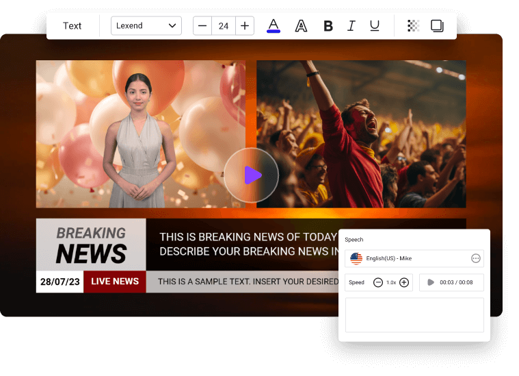 AI News Anchor Generator - Pre-made AI News Reporter