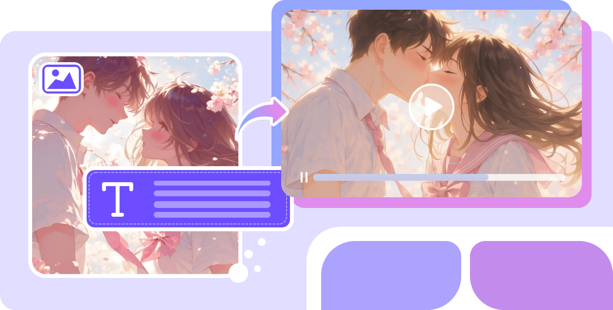 Easy Text and Image to AI Anime Kissing