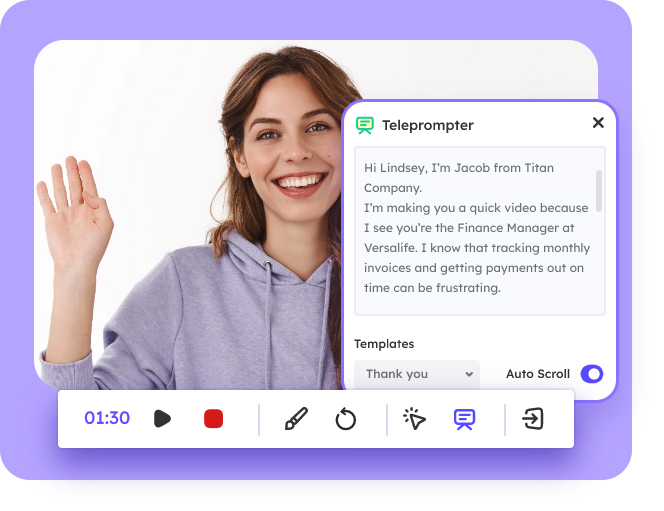 Record Video with Teleprompter