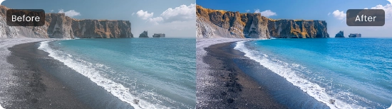 mejorar colores de imagen online para paisajes con IA
