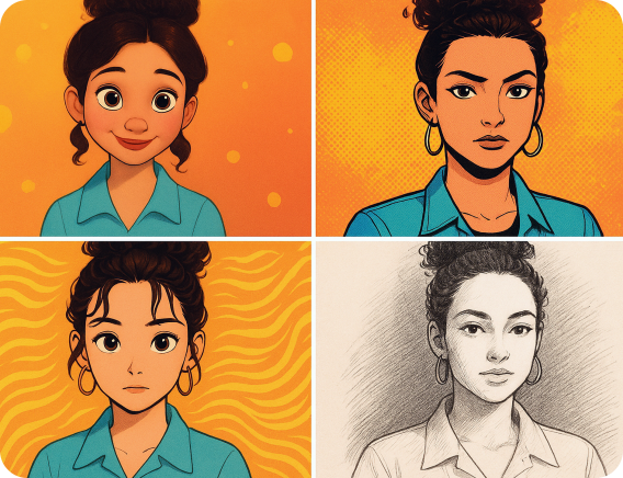 4 caricaturas con IA online gratis