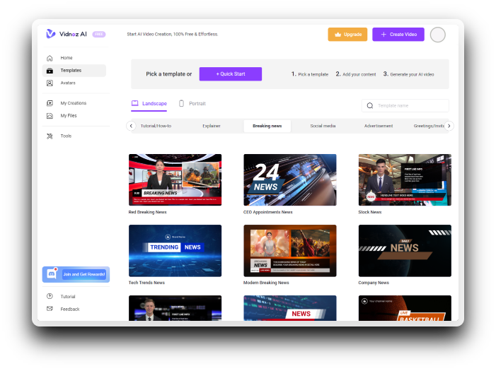 Cómo Crear Vídeos de Noticias con IA Gratis - Paso 2