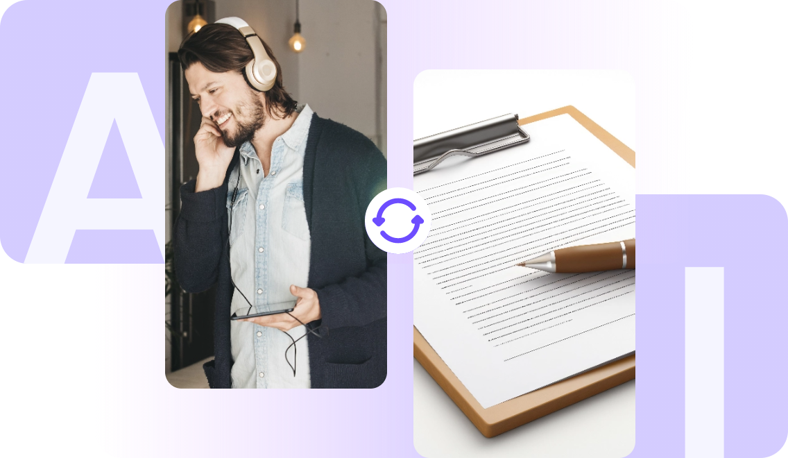 Vidnoz pasar un audio a texto gratis con alta precisión