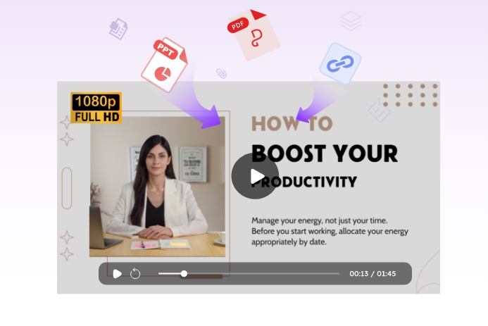 Crear Videos desde Texto, PPT, PDF, URL y Más