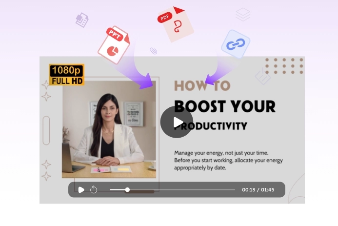 Crear Videos desde Texto, PPT, PDF, URL y Más
