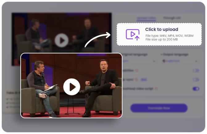 Doubler une vidéo avec le doublage IA de Vidnoz - étape 1