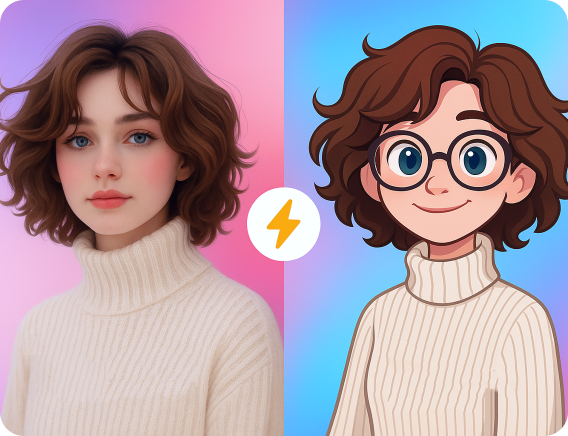 Caricatures IA générées instantanément