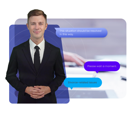 AI interactive avatar pour les services juridiques
