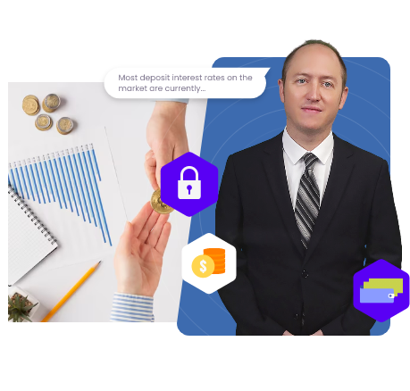 Avatar interactif IA répondant aux questions bancaires