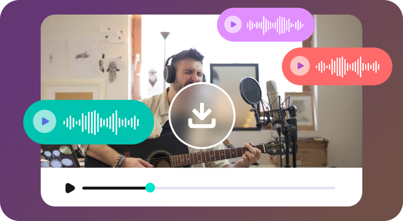 Prévisualiser et télécharger chaque piste audio