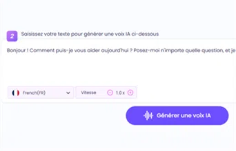 Générer une voix IA - Étape 2