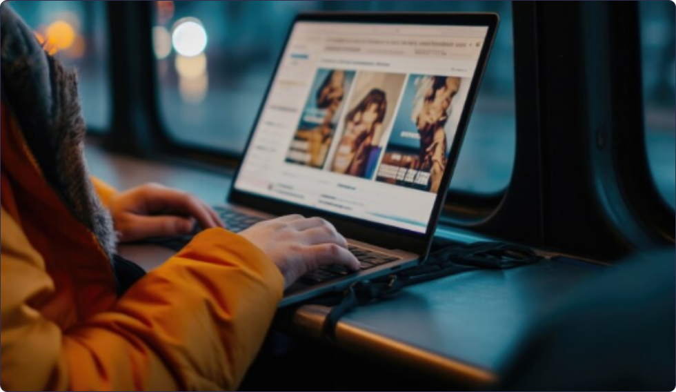 fusionner deux photos contenu des medias sociaux