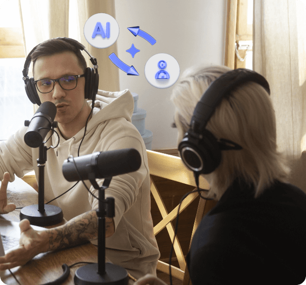 AI podcast generator italiano per talk show online