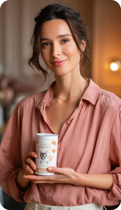 Avatar de Produto IA Segurando uma Xícara