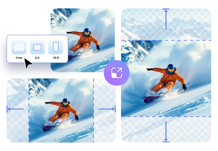 Editor di foto AI gratuito per il ridimensionamento