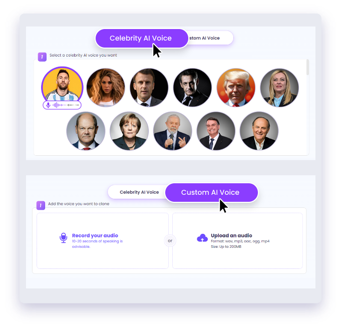 Clonare voce gratis o imitare voci famose - passo 1