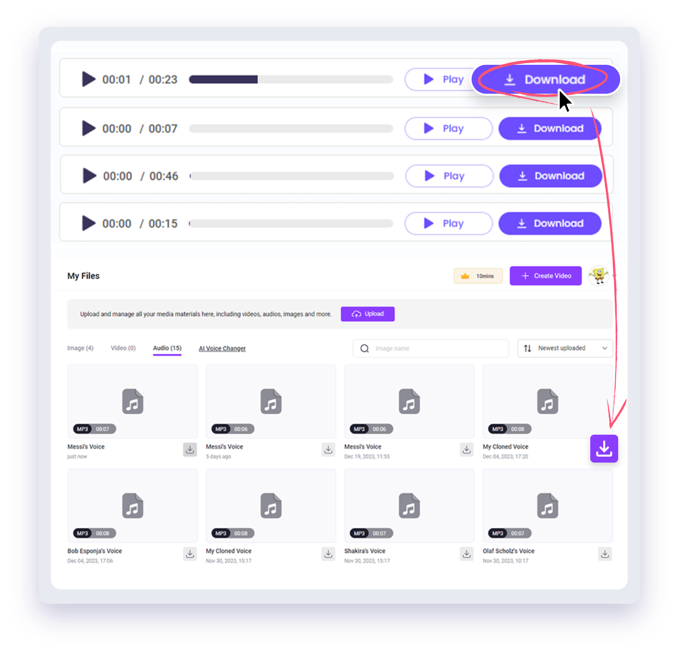 Clonare voce gratis o imitare voci famose - passo 2
