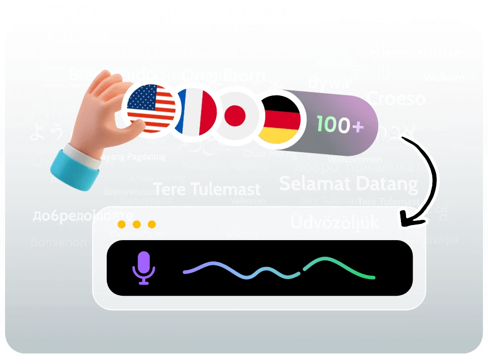 Sintesi vocale AI con supporto multilingue