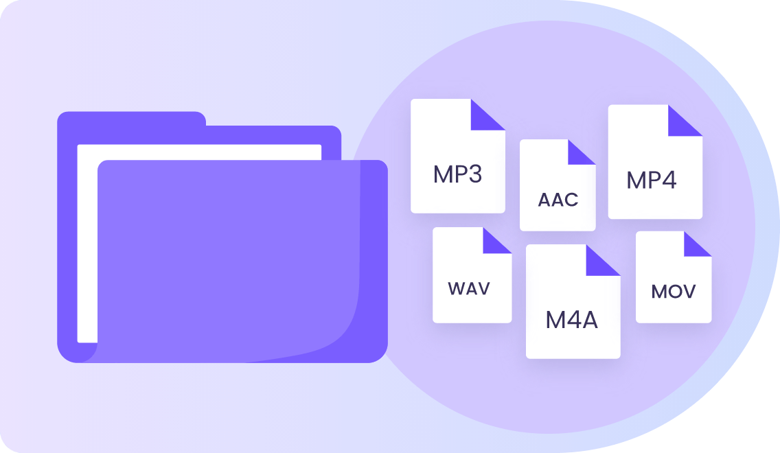 Il convertitore audio in testo supporta più formati di file