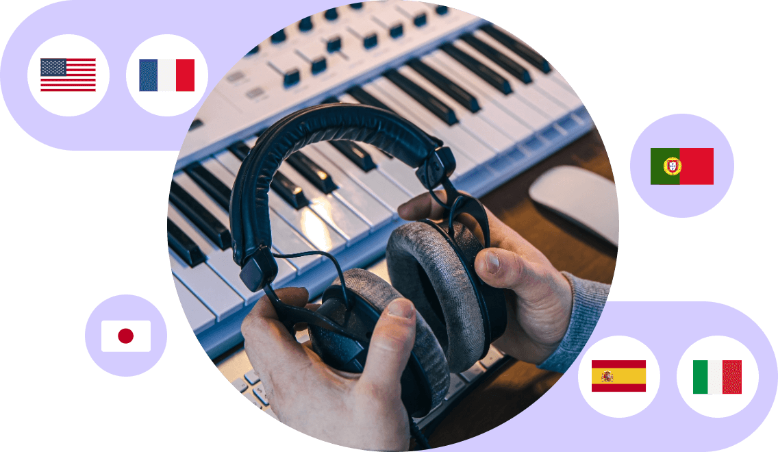 Vidnoz audio in testo AI supporta più lingue