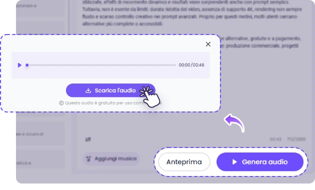 Come creare audio da testo online gratis - Passo 3