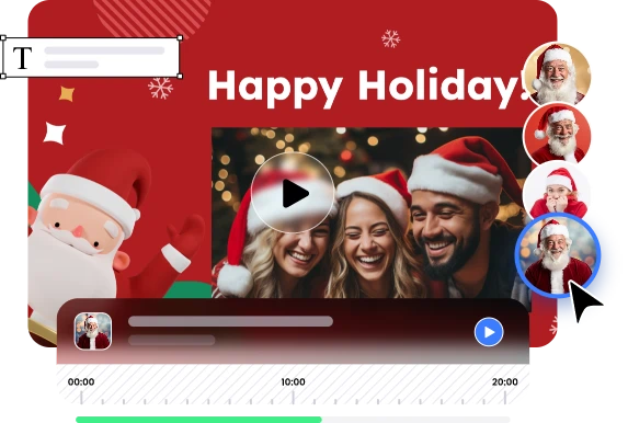 Crea video auguri di Natale con Vidnoz