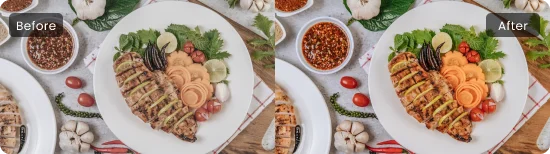 IA Corrige Cores de Comida