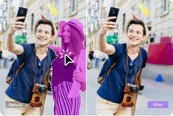 IA remover pessoa da foto