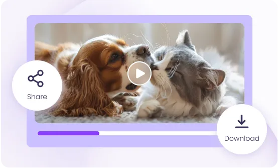 baixe vídeo de beijo IA grátis