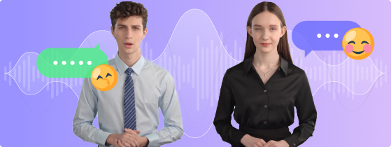 Gerador de voz IA com diálogo