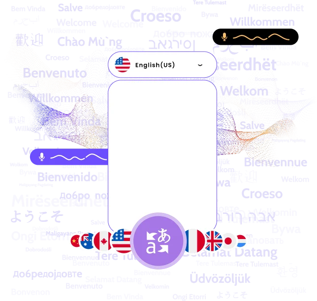 Vários idiomas para alcance global