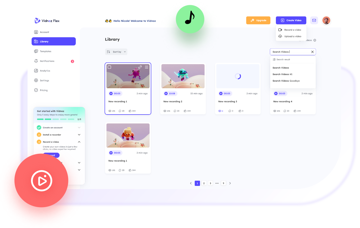 Plataforma de vídeo centralizada - Vidnoz Flex