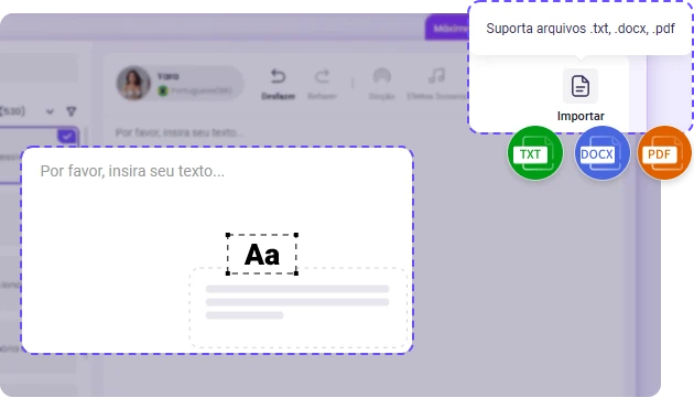 Vidnoz texto em voz ia: escolha idioma e voz
