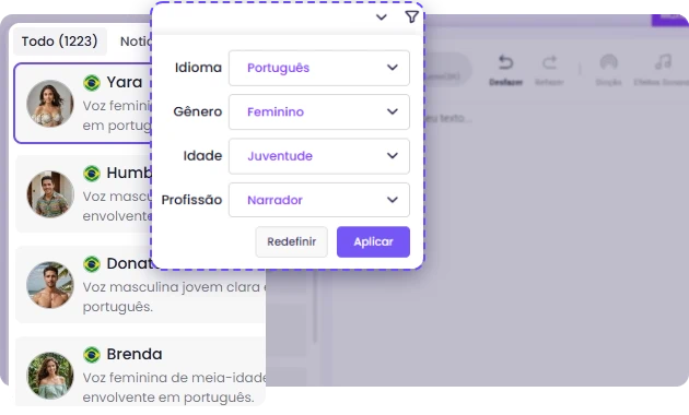 Vidnoz texto em voz ia: insira texto ou envie arquivo para voz