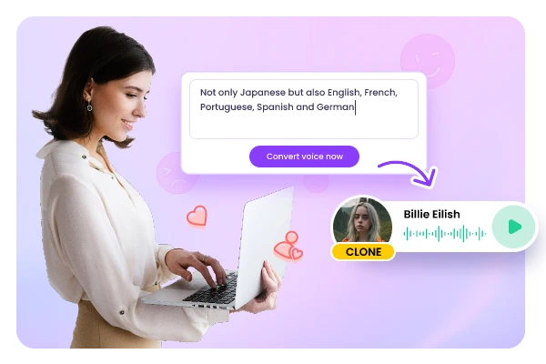 Recurso de Editor de Vídeo IA do Vidnoz - Voz IA