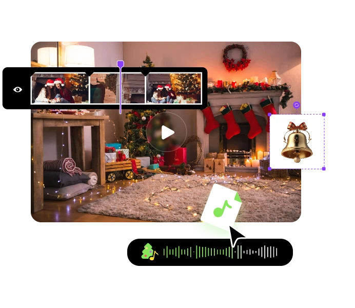 Criar vídeos do Natal personalizado com modelos