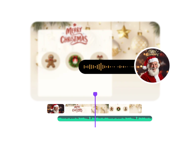 Criar vídeo de Natal personalizado com Papai Noel falante