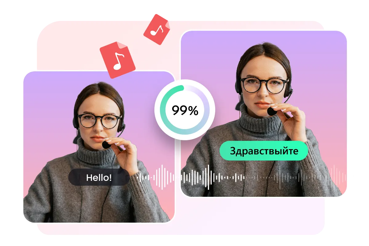 Traduzir com voz clonada realista