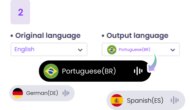 Traduzir vídeo com IA usando Vidnoz - Passo 2