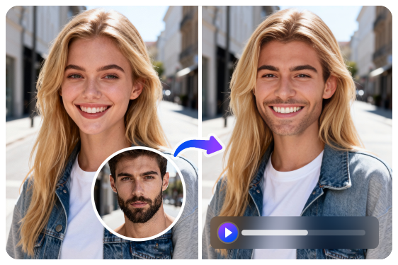 Замена лиц для создания контента