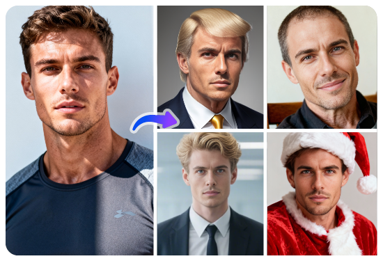 Замена лиц ИИ для аватара